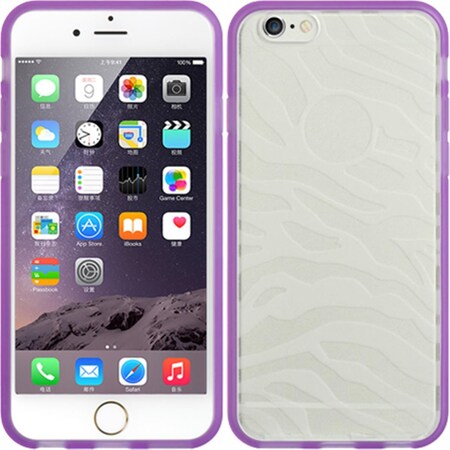 Apple IPhone 6 - 4.7 In. Fusion Case Purple Tpu Embed Zebra Protection Case Clear
